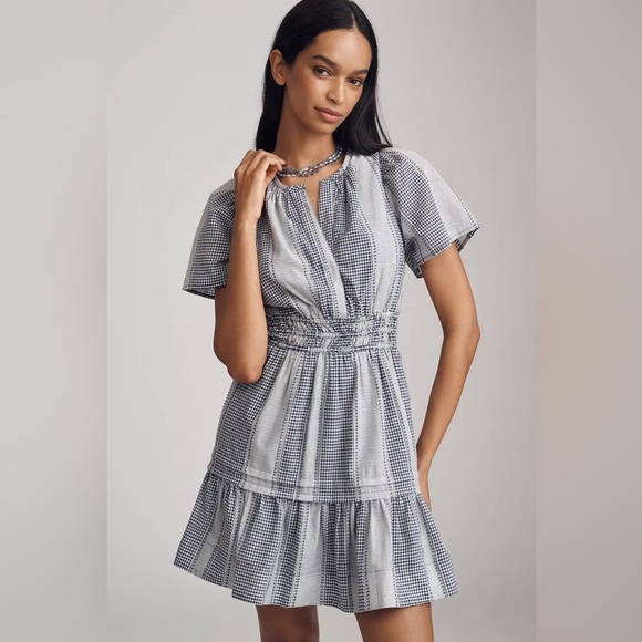 Anthropologie Dresses & Skirts - NWT! Anthropologie The Somerset Gingham Mini Dress - Size Medium 🏆